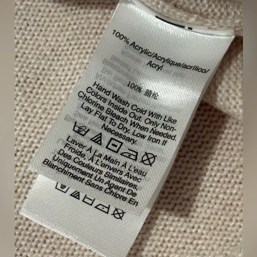 DNKY New York City Varsity Logo Mock Neck NYC Ribbed Sweater Times Square Small - Picture 7 of 7